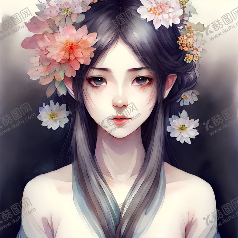 编号：85057602010513522363【酷图网】源文件下载-AI动漫美女