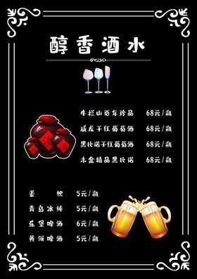 奶茶店价目单