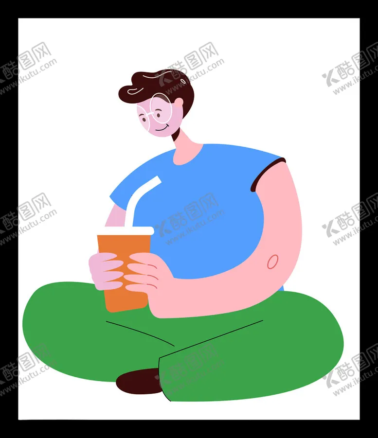 编号：33652401310954565151【酷图网】源文件下载-喝奶茶男孩