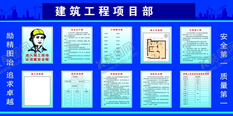 编号：94415712050805042593【酷图网】源文件下载-建筑工程项目展板
