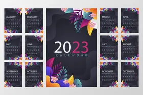兔年台历2023年日历设计周模版周