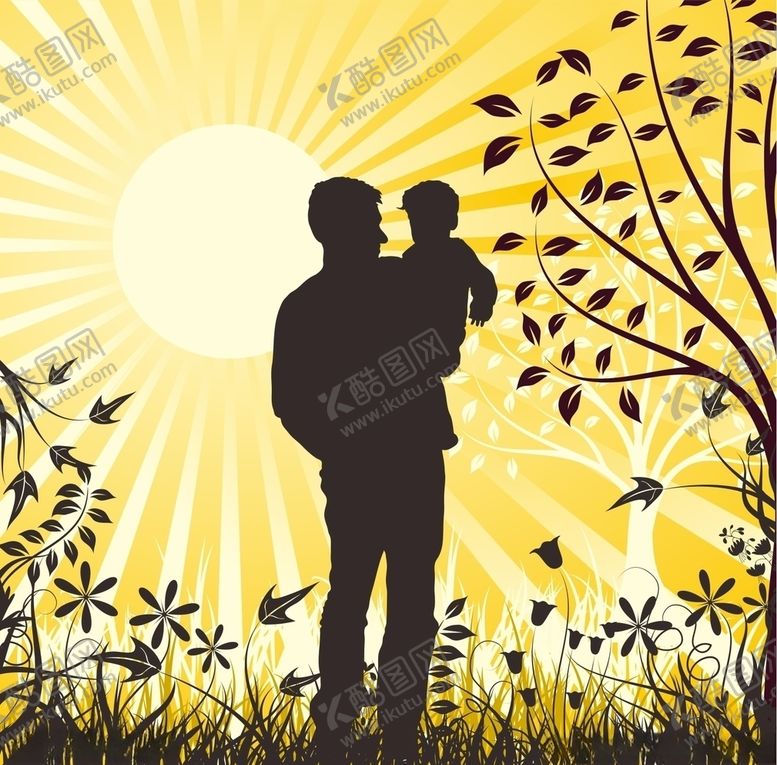 编号：40738109271700183146【酷图网】源文件下载-父子剪影