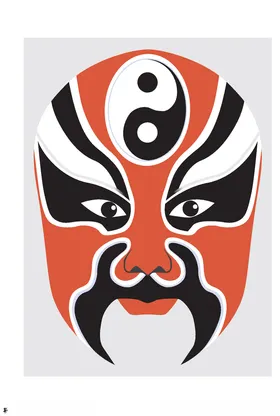 中国风传统京剧脸谱