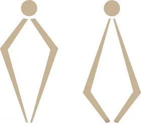 卫生间标识公共志元素素材