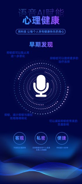 心理健康AI赋能海报