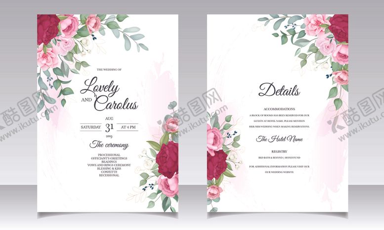 编号：85764509101938063249【酷图网】源文件下载-婚礼结婚请柬邀请函