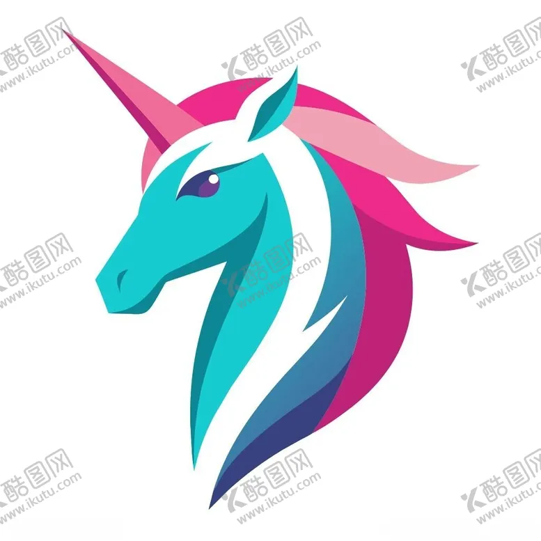 编号：35146502050718414039【酷图网】源文件下载-抽象风格的独角犀头像