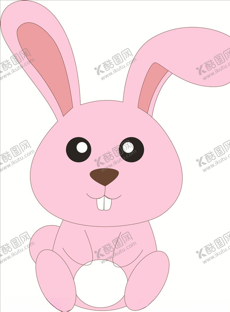 编号：38274407070303305598【酷图网】源文件下载-矢量图长耳朵的小兔子