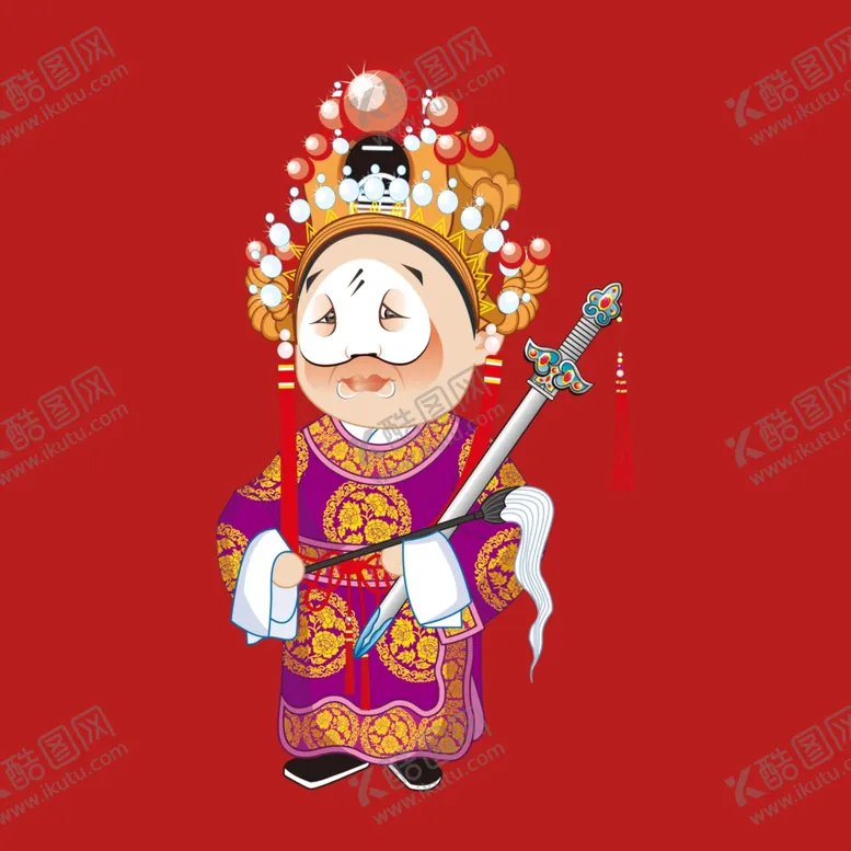 编号：62217601150059512343【酷图网】源文件下载-手绘京剧人物