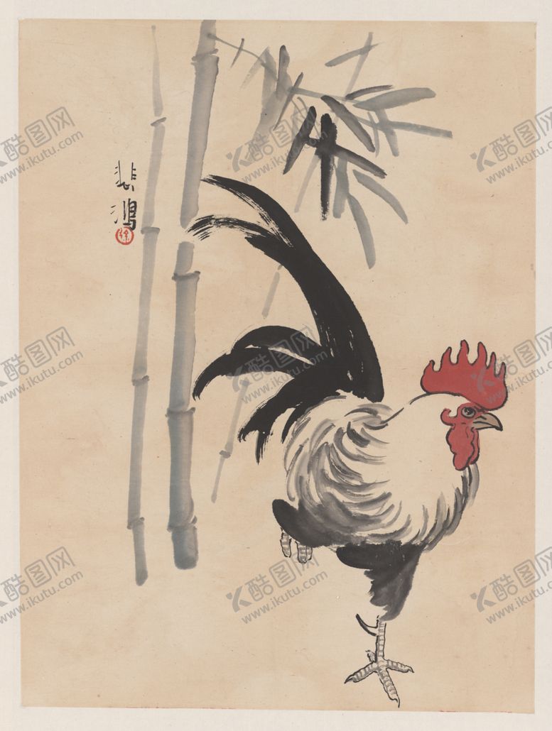 编号：91909610261009063797【酷图网】源文件下载-国画公鸡