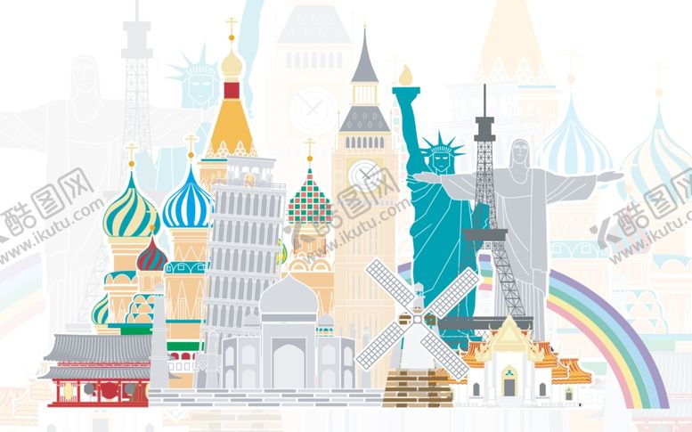 编号：94393610022051206779【酷图网】源文件下载-自由女神像背景墙