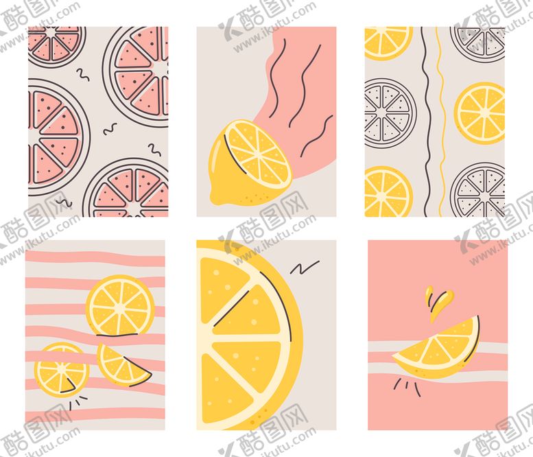 编号：68131110061129574962【酷图网】源文件下载-柠檬卡通图案