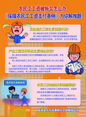 保障农民工工资支付条例海报
