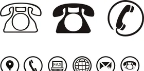 电话标志矢量图