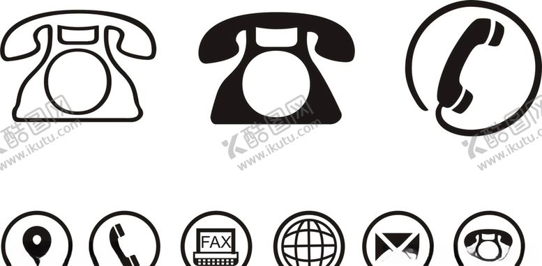 编号：42982310302045343999【酷图网】源文件下载-电话标志矢量图