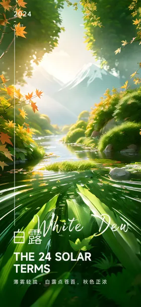 白露节气海报