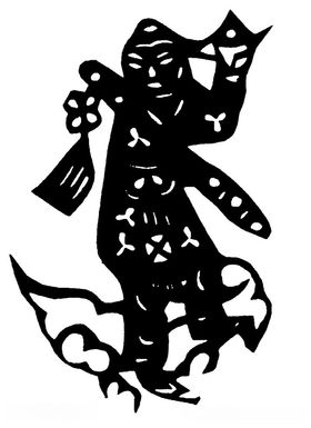 剪纸民俗人物装饰龙纹纹样