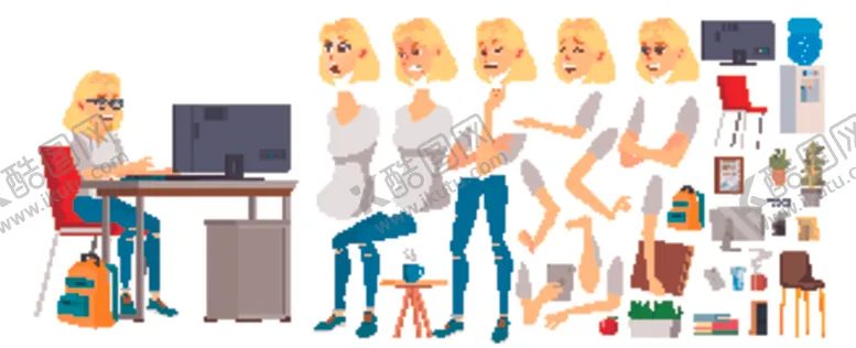 编号：20666110231638503781【酷图网】源文件下载-人物插画