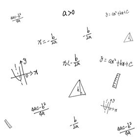 手绘数学公式学科教育元素