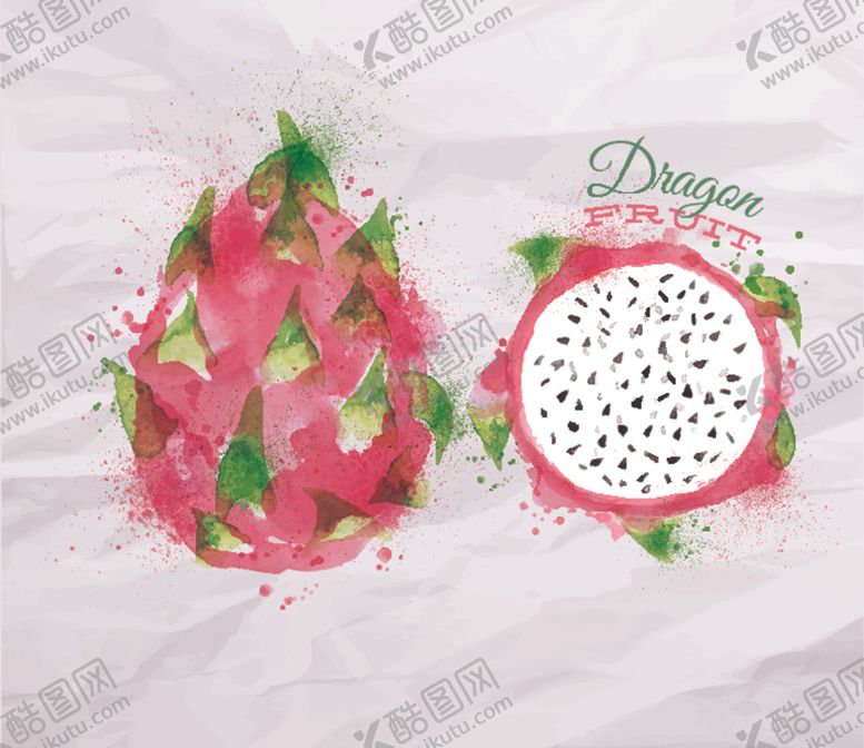 编号：53016909280917464883【酷图网】源文件下载-泼墨水彩水果插画