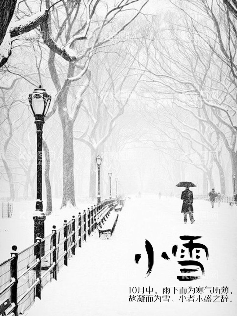 编号：39334611211229592307【酷图网】源文件下载-小雪海报