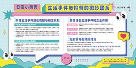 心理健康卡通宣传栏活动展板