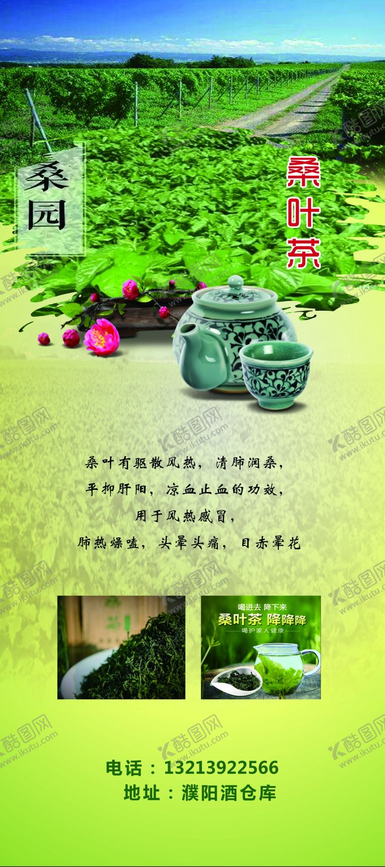 编号：41799410181518544563【酷图网】源文件下载-桑茶展架