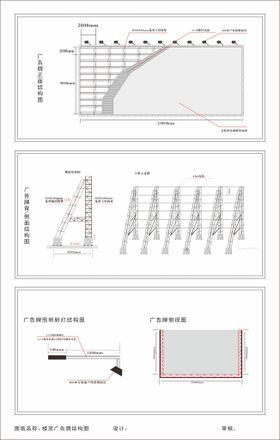 路边看板广告牌结构图