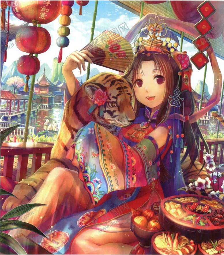 编号：74834910091429187637【酷图网】源文件下载-二次元美女手绘插画图片