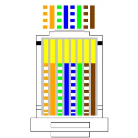 RJ45水晶头网线示意图