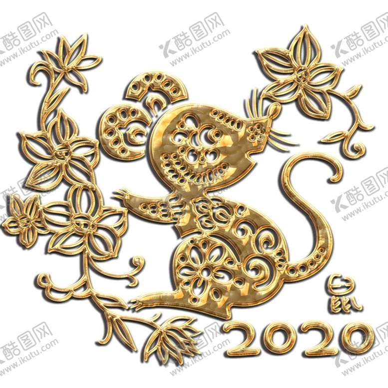 编号：56215801162206285491【酷图网】源文件下载-鼠年剪纸