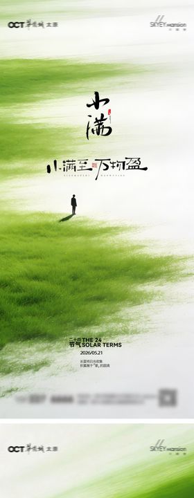地产小满植物系列海报