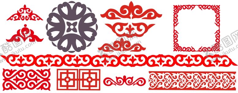 编号：53069505151756547249【酷图网】源文件下载-少数民族底纹花边