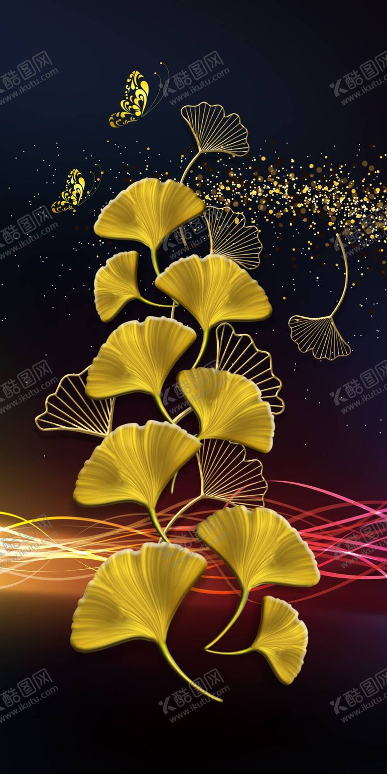 编号：10764510081251031874【酷图网】源文件下载-银杏装饰画