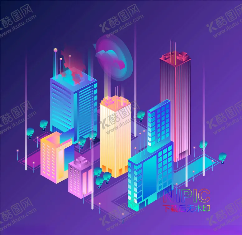 编号：27420004182002168253【酷图网】源文件下载-2.5d智慧城市