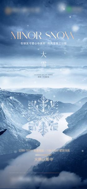 地产大雪节气海报