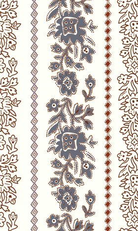 蓝白花卉图案碎花