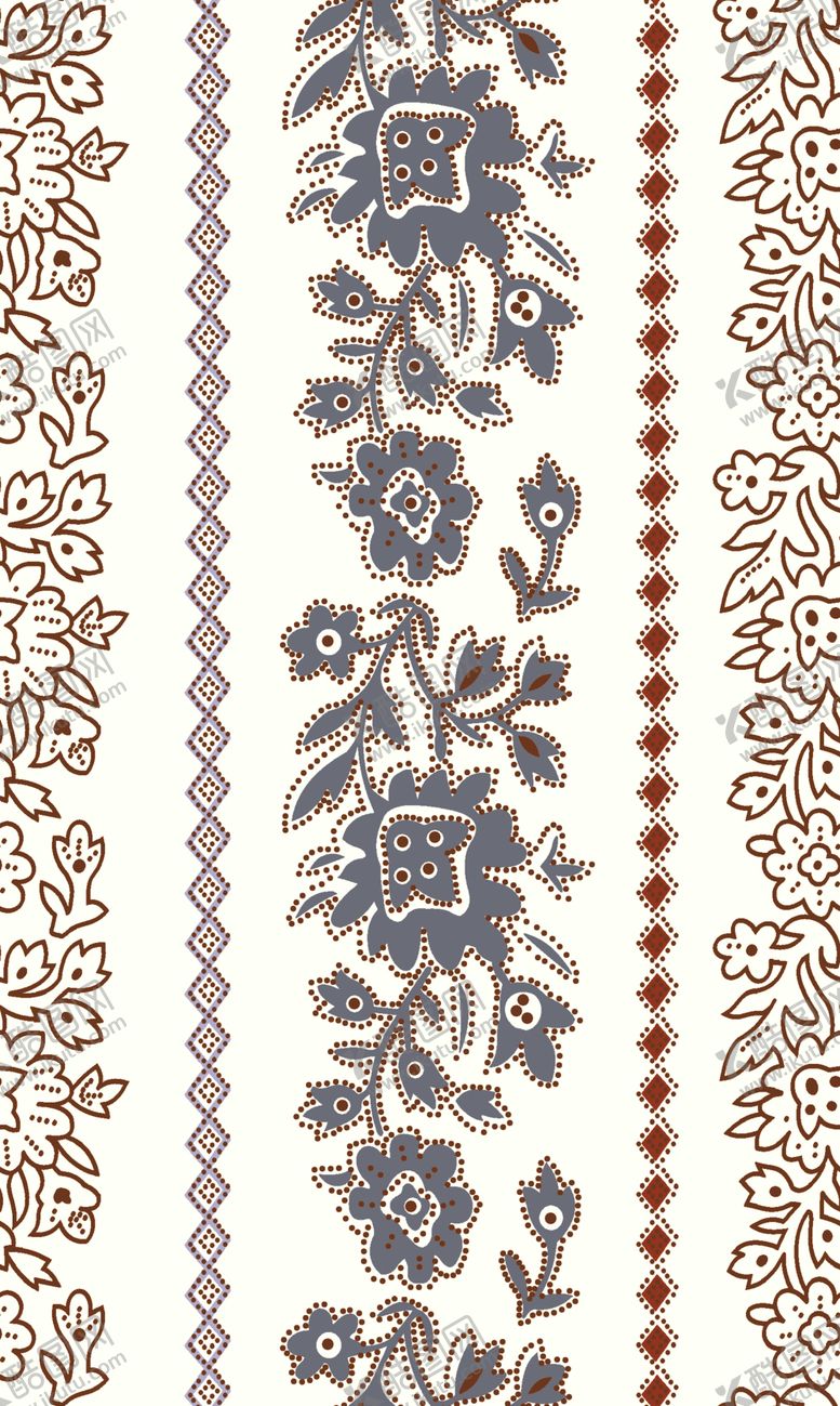 编号：40914104152312439691【酷图网】源文件下载-蓝白花卉图案碎花