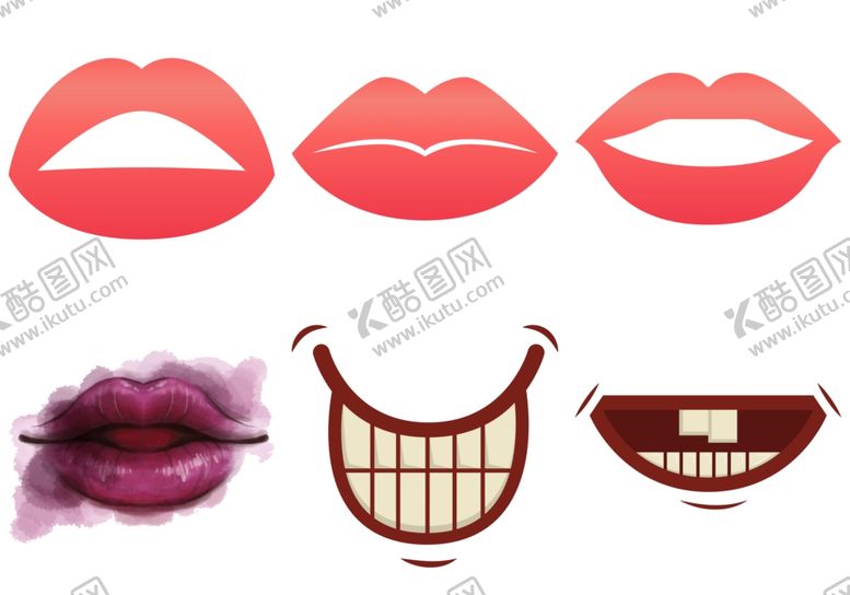 编号：47051309190555001010【酷图网】源文件下载-卡通嘴唇