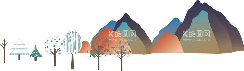 编号：51726212021047554239【酷图网】源文件下载-树木与山