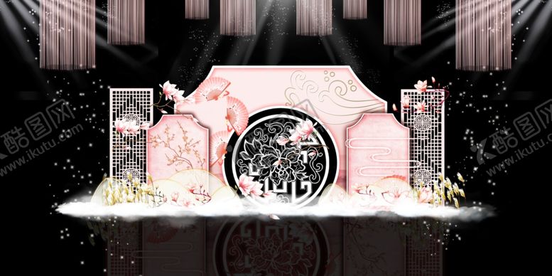 编号：96927610171932222389【酷图网】源文件下载-粉色中式婚礼主题效果