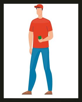 手绘男人男孩动画卡通