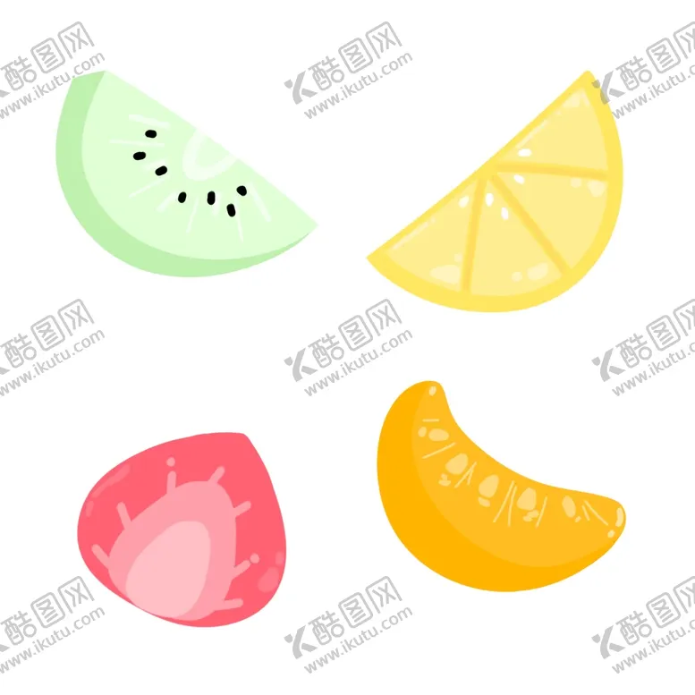 编号：52018910100029484650【酷图网】源文件下载-免抠水果插画组合