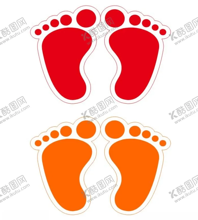 编号：60597401201557388005【酷图网】源文件下载-小脚丫贴纸