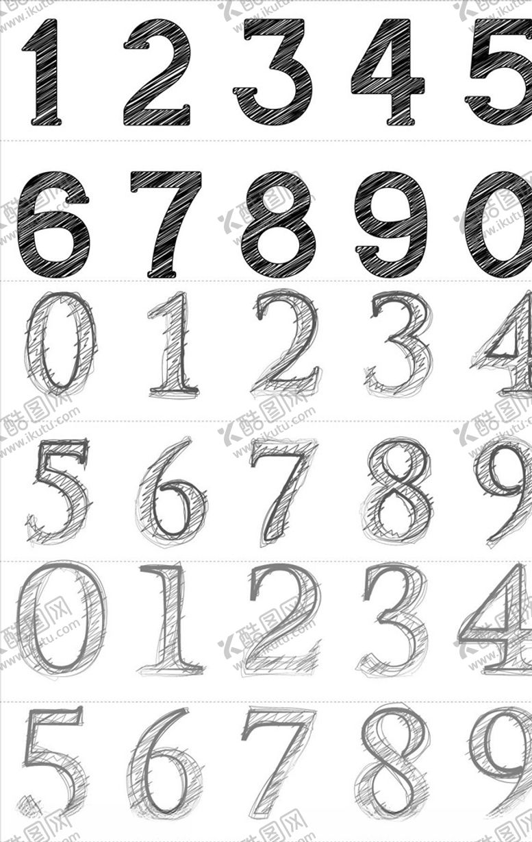 编号：40489005150803373967【酷图网】源文件下载-卡通数字