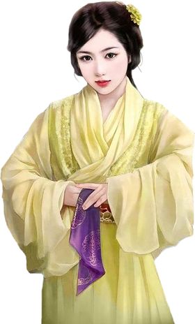 古装帅哥美女插画图片