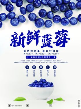 蓝莓绿叶新鲜