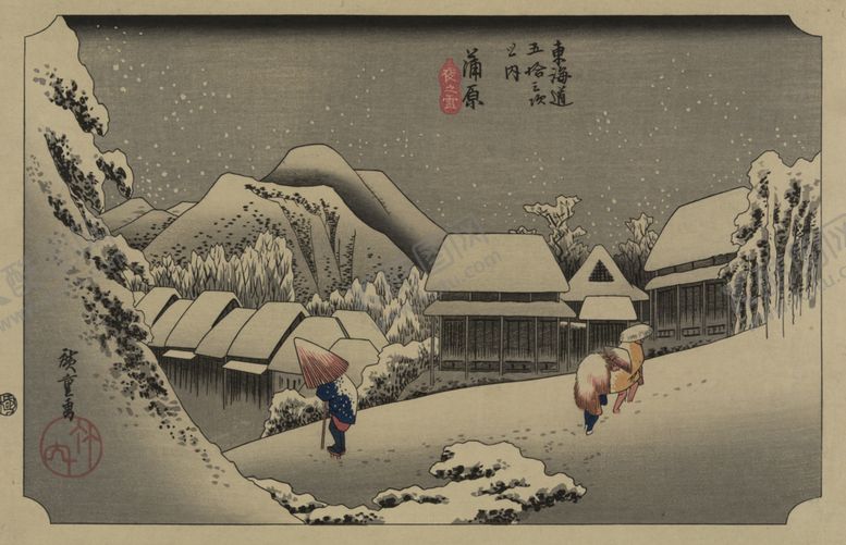 编号：68959009231442317027【酷图网】源文件下载-日本街景风景浮世绘