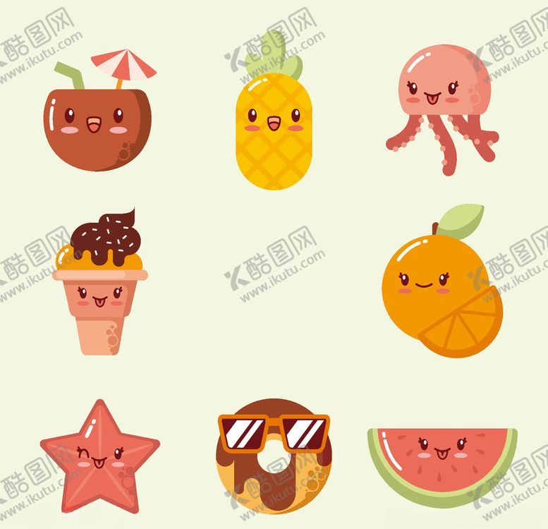 编号：32635106240734584245【酷图网】源文件下载-夏日元素