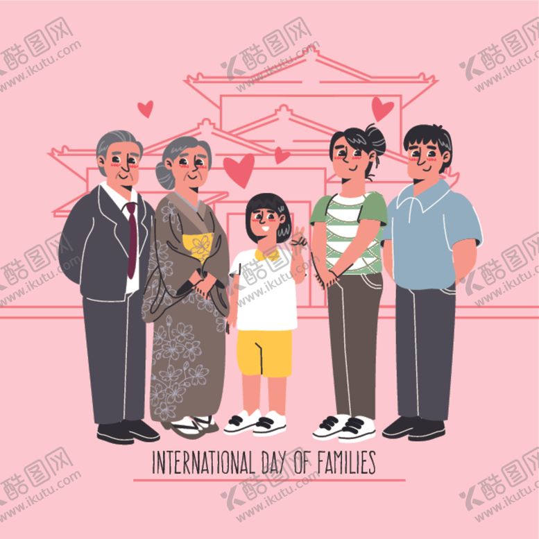 编号：38750007050256425576【酷图网】源文件下载-卡通家庭